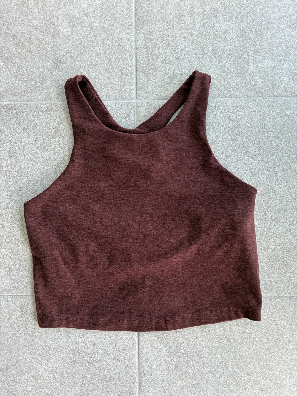 Beyond Yoga Deep Brown Cropped Tank Medium